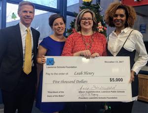 Leah Henry was the 2017 recipient of the Dedication to Education Award 